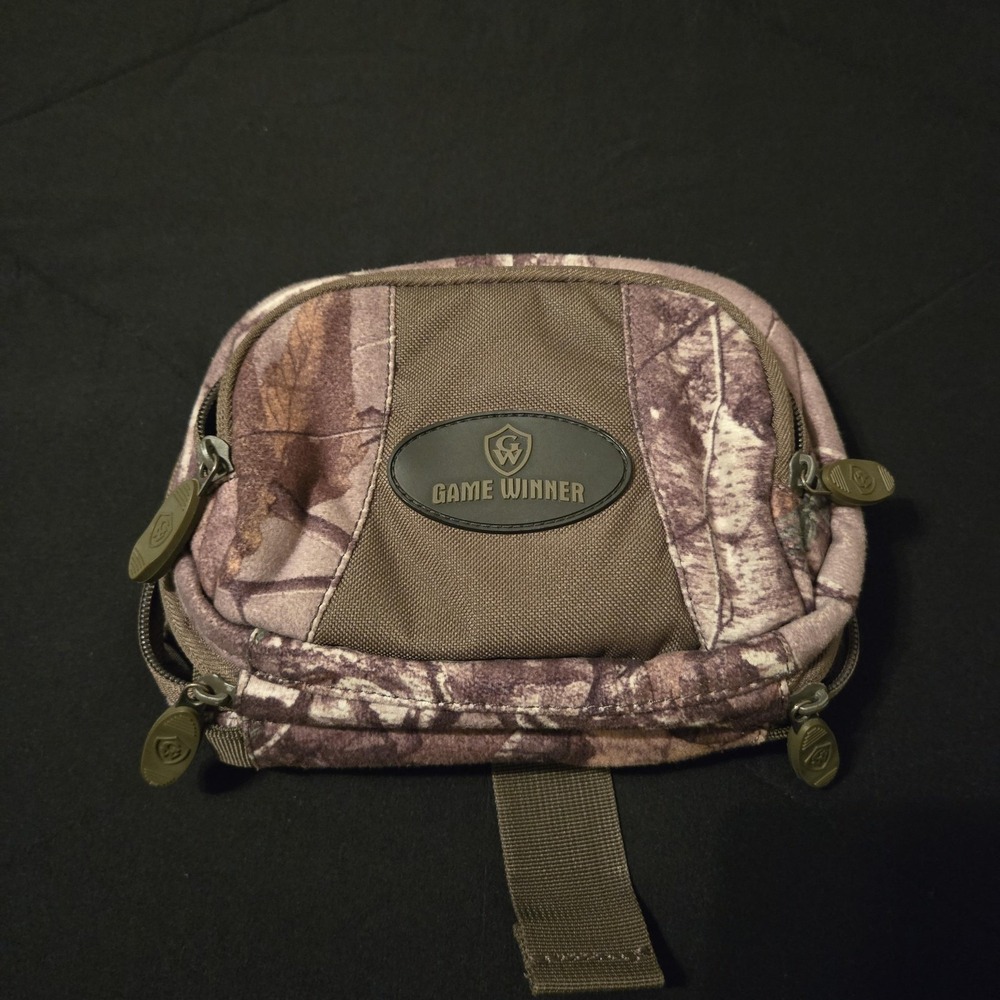 Game Winner Hunting Utility Pouch Organizer Bag Brown Camo Nylon Ammo